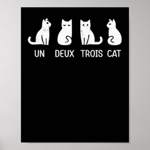 un deux trois cat poster