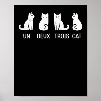 un deux trois cat poster