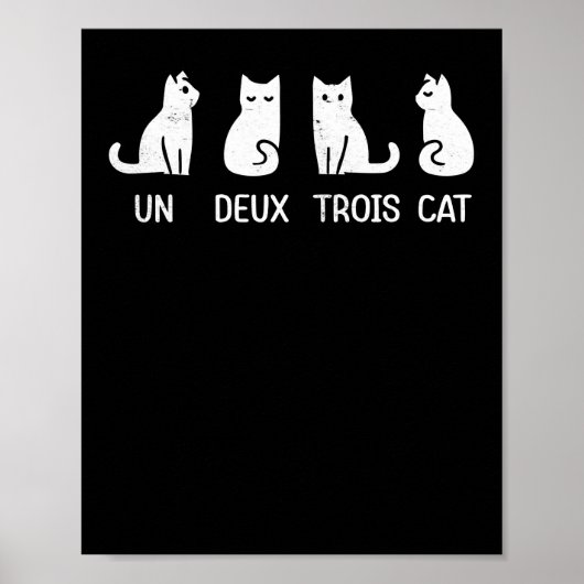 un deux trois cat poster (Voorkant)