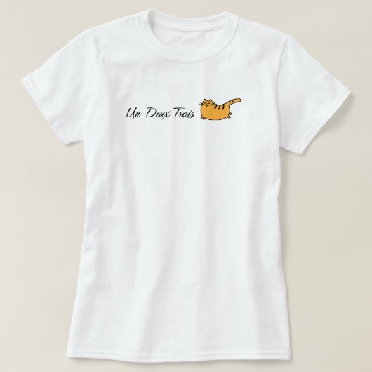Un Deux Trois Cat T-shirt (Design voorkant)