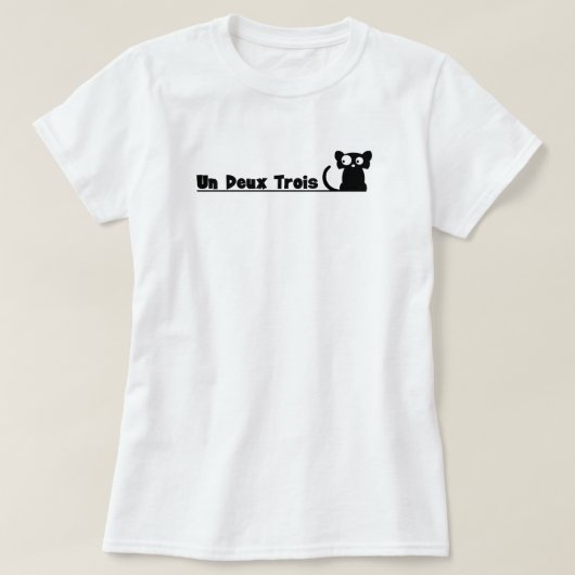 Un Deux Trois Cat T-shirt (Design voorkant)