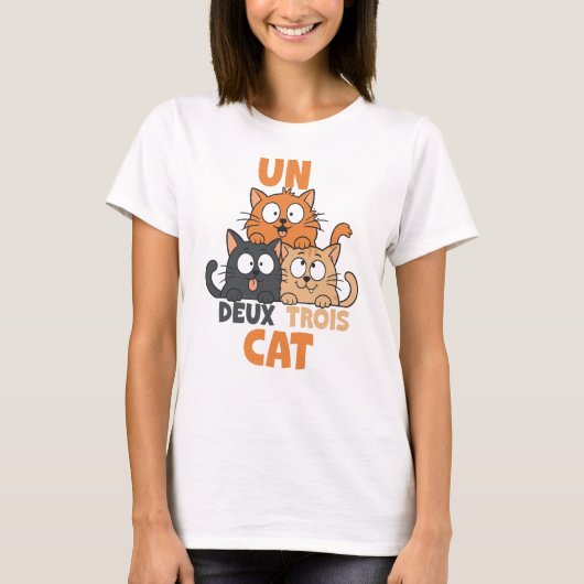 Un Deux Trois Kat, Franse Kat T-shirt (Voorkant)