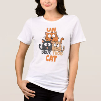 Un Deux Trois Kat, Franse Kat Tri-Blend Shirt
