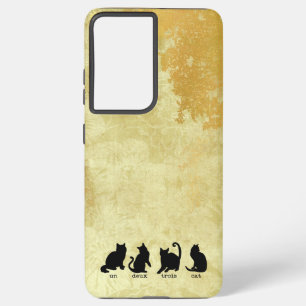 un deux trois kat schattig frans tellen bedroefd samsung galaxy hoesje