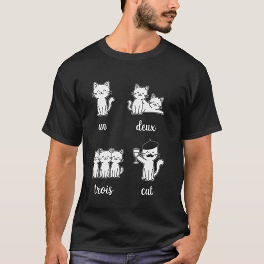 Un Deux Trois Kat T-shirt (Voorkant)