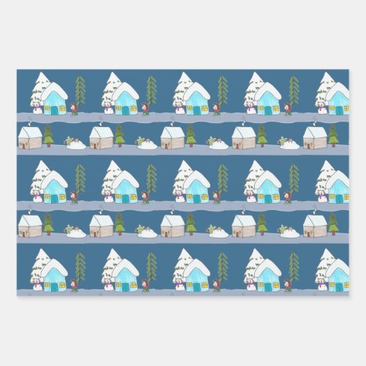 Un día de invierno inpakpapier vel (Voorkant 3)