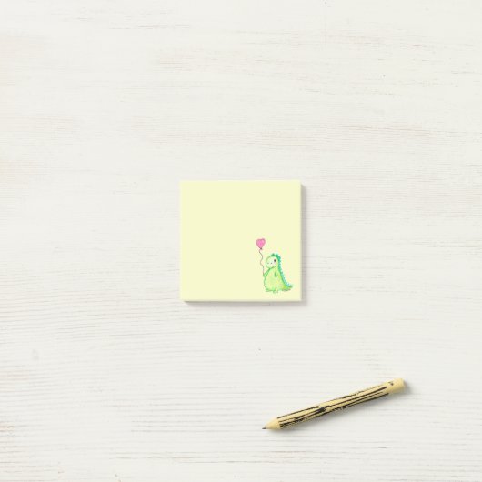 Un dinosaurio en mi post-it post-it® notes (Op bureau)