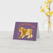 Un Dulce Cachorrito Halloween Kaart (Gele Bloem)