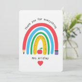 Un enseignant qui vous remercie pour tout kaart (Staand voorkant)