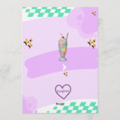 Un-Four-Gettable, Milkshake Retro 4th Birthday Kaart (Achterkant)