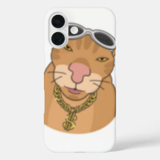 un gato rapero iPhone 16 hoesje