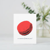Un macaron fraise par jour! briefkaart (Staand voorkant)