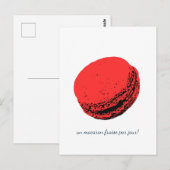 Un macaron fraise par jour! briefkaart (Voorkant / Achterkant)
