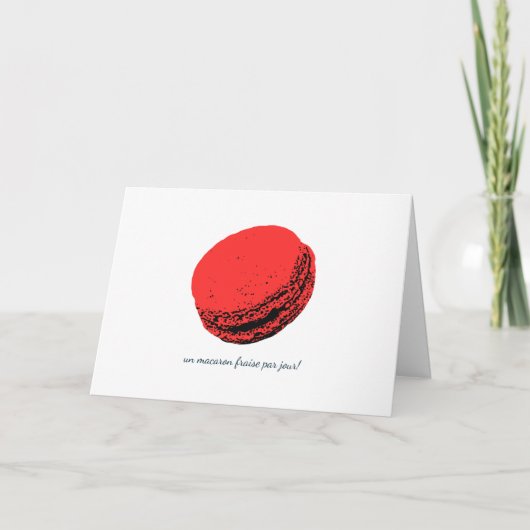 un macaron fraise par jour ! kaart (Voorkant)