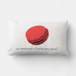 un macaron fraise par jour ! kussen