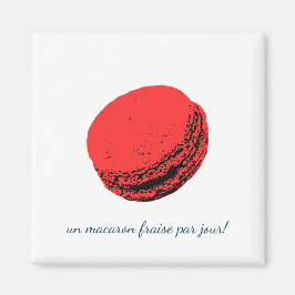 un macaron fraise par jour ! magneet