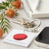 un macaron fraise par jour ! sleutelhanger (Voorkant Rechts)