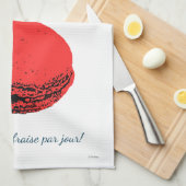 un macaron fraise par jour ! theedoek (Quarter Fold)