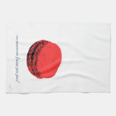 un macaron fraise par jour ! theedoek (Horizontaal)