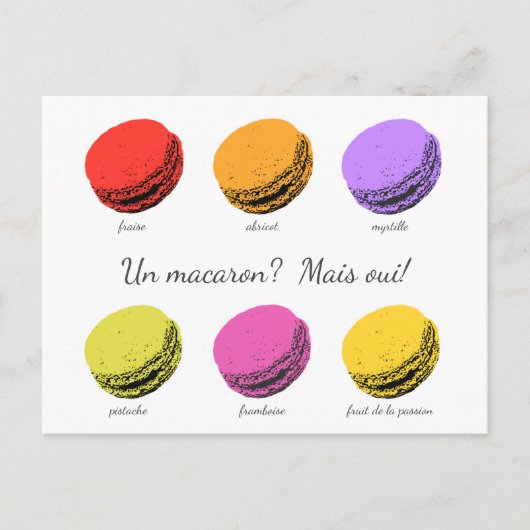Un macaron? Mais oui! Briefkaart (Voorkant)