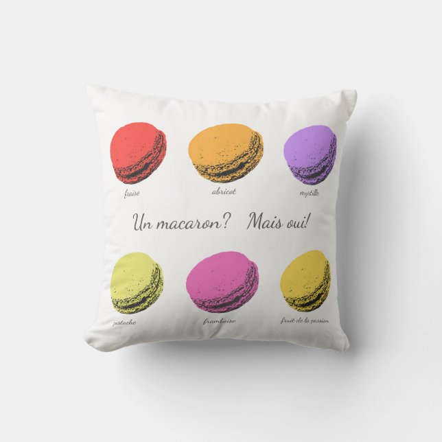 Un macaron? Mais oui! Buitenkussen (Voorkant)
