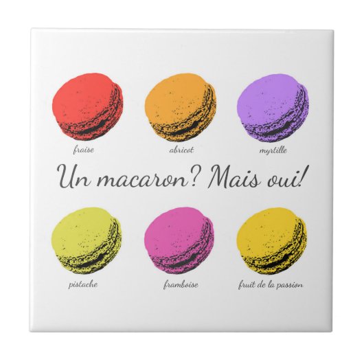 Un macaron? Mais oui! Tegeltje (Voorkant)