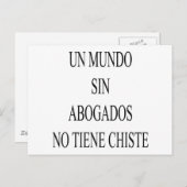 Un Mundo Sin Abogados No Tiene Chiste Briefkaart (Voorkant / Achterkant)