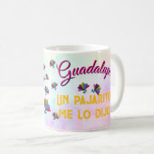 "Un pajarito me lo dijo" personalizable  Koffiemok (Voorkant rechts)
