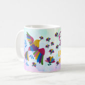"Un pajarito me lo dijo" personalizable  Koffiemok (Voorkant links)