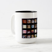 Un petit café? tweekleurige koffiemok (Voorkant links)