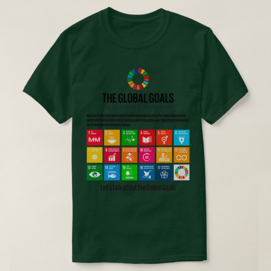 UN SDGs United Nations Sustainable Development Goa T-shirt (Design voorkant)