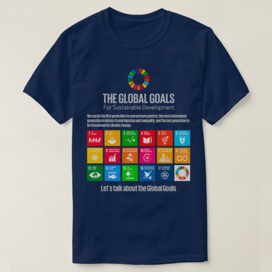 UN SDGs United Nations Sustainable Development Goa T-shirt (Design voorkant)