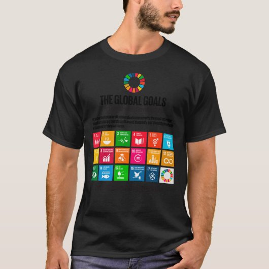 UN SDGs United Nations Sustainable Development Goa T-shirt (Voorkant)