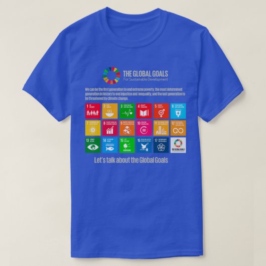 UN SDGs United Nations Sustainable Development Goa T-shirt (Design voorkant)