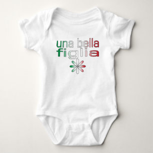 Una Bella Figlia Italië Vlaggenkleuren Romper
