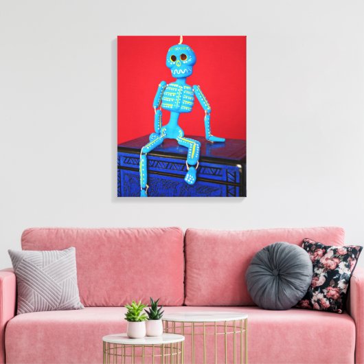 Una Calaca Canvas Print (Insitu (Woonkamer))