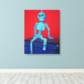 Una Calaca Canvas Print (Insitu (Houten vloer))