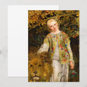 Una en de leeuw, 1860, William Bell Scott Bedankkaart (Voorkant / Achterkant)