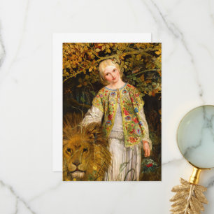 Una en de leeuw, 1860, William Bell Scott Bedankkaart