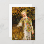 Una en de leeuw, 1860, William Bell Scott Informatiekaartje (Voorkant / Achterkant)