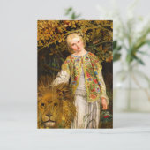 Una en de leeuw, 1860, William Bell Scott Informatiekaartje (Staand voorkant)