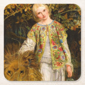 Una en de leeuw, 1860, William Bell Scott Kartonnen Onderzetters (Voorkant)