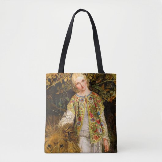 Una en de leeuw, 1860, William Bell Scott Tote Bag (Voorkant)