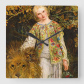 Una en de leeuw, 1860, William Bell Scott Vierkante Klok (Voorkant)