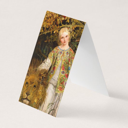 Una en de leeuw, 1860, William Bell Scott Visitekaartje (Voorkant)