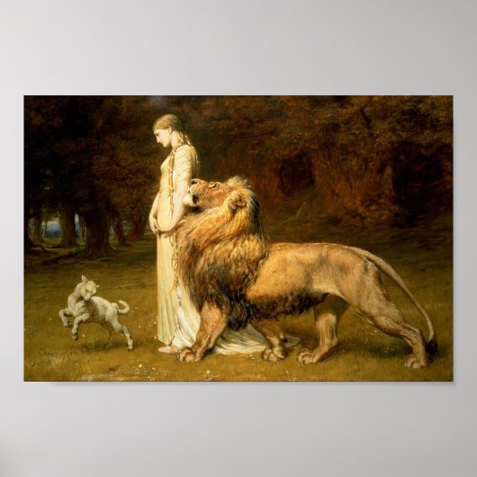 Una en de Lion van Briton Rivière - poster (Voorkant)