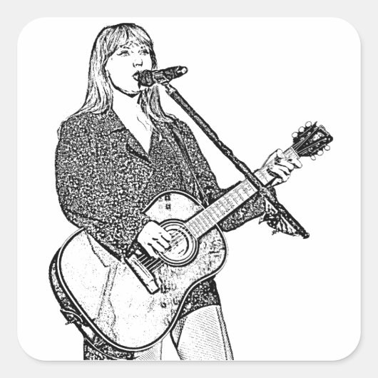 Una famosa divina vierkante sticker (Voorkant)