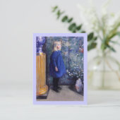 Una in Blue Dress Briefkaart (Staand voorkant)