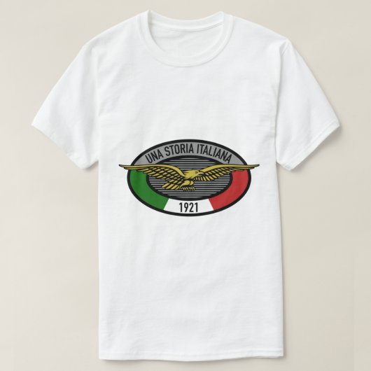 Una Storia Italiana Moto Guzzi T-shirt (Design voorkant)