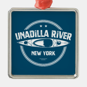 Unadilla, New York Kayak Metalen Ornament